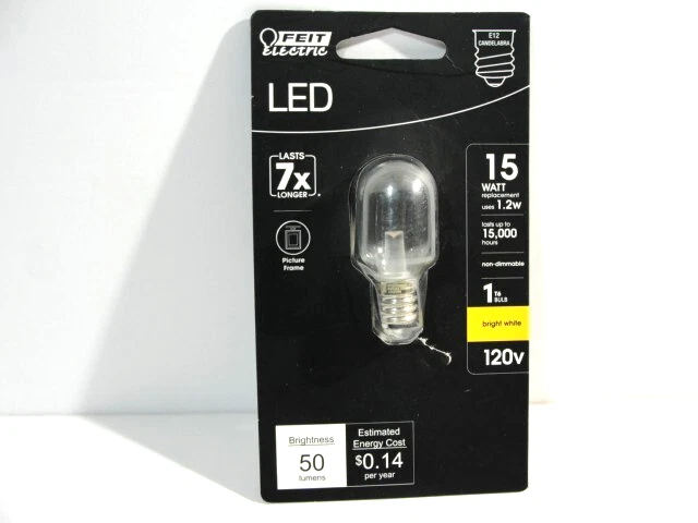 Feit Electric 15w 50 lumens 120v Candelabra Base LED Light Bulb BPT6/LED/HDRP - Image 1 of 2