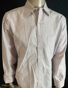Brooks Brothers Mens Large White Red Striped Long Sleeve Button Down Shirt - Picture 1 of 8