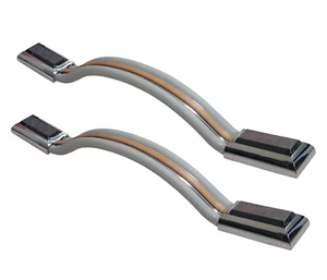 For 71-96 Chevy GMC Van New Gray & Wood Interior Door Pull Straps Grab Handles - Picture 1 of 4