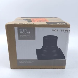 Square Pier Mount Base Black 6" 1007199966 for Outdoor Post Light Fixtures - Picture 1 of 3