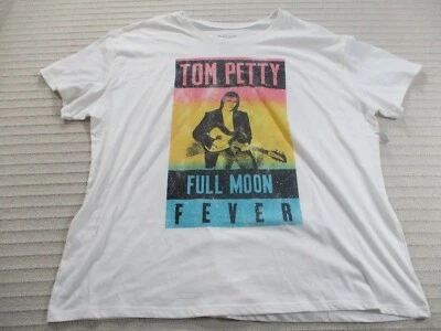Tom Petty Womens Shirt 3XL White Full Moon Fever Short Sleeve Crew Neck Hybrid - Image 1 of 4