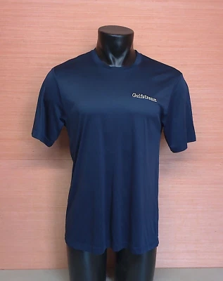Gulfstream Aerospace Employee Blue Polyester Short Sleeve T-Shirt Adult Medium - Image 1 of 4