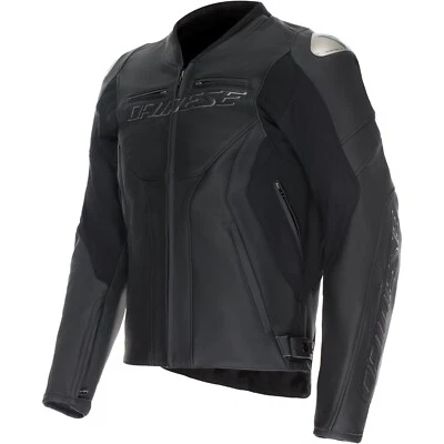 Men's Motorcycle Leather Jacket 52 - Dainese Racing 5 - Black - Image 1 of 3