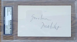 Waite Hoyt Auto 3x5 Index Card PSA/DNA HOF NY Yankees pitcher - Picture 1 of 2