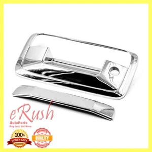 FOR 2014 2015 2016 2017 GMC SIERRA CHROME TAILGATE DOOR HANDLE COVER NO CAM HOLE - Picture 1 of 1