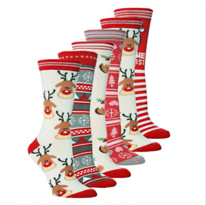 Women Girls Christmas Socks Holiday Xmas Cute Novelty Stocking Socks Gift US