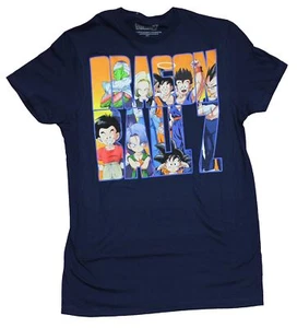 Dragon Ball Z Adult New T-Shirt - Characters in Dragon Ball Letters - Picture 1 of 1