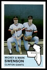 1982 Fritsch Clinton Giants Mickey Swenson/Mark Swenson Clinton Giants #32