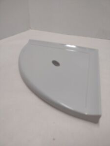 Questech SBA155 8" Gray Composite Stone Corner Bathroom & Shower Organizer Shelf