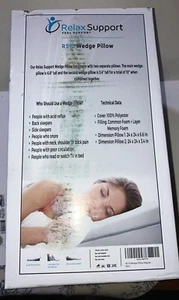 3-in-1 Wedge Pillow with Memory Foam Elevation for Acid Reflux & Snoring Relief - Picture 1 of 2