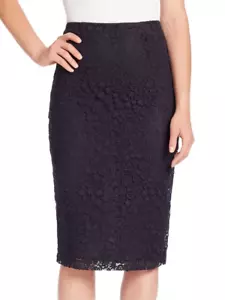 $975 Designer Rare RED VALENTINO Women's Macrame Lace Pencil Black Skirt 38 - Picture 1 of 10
