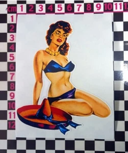 Sexy 1960's Pinup Sticker for Lambretta Vespa Scooter Iso Piaggio - Picture 1 of 1