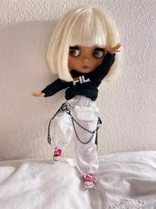 Takara 12" Neo Blythe Nude doll dark skin matte face off white hair Joint body - Picture 1 of 1