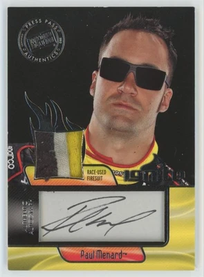 Paul Menard 2012 Press Pass Ignite Materials Silver Auto Firesuit #II-PM - Image 1 of 3