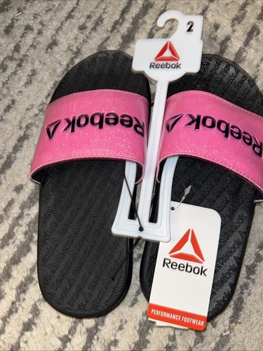 Scarpe estive Reebok rosa doppia densità slide bambina taglia 2 leggere