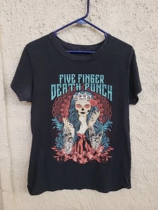 Five Finger Death Punch Tshirt Small 36" X 26" Black Cotton - Picture 1 of 4