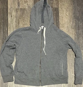J.Crew Everyday Hoodie Sweatshirt grau Reißverschluss Langarm gebraucht, in einwandfreiem Zustand Größe Large - Bild 1 von 5