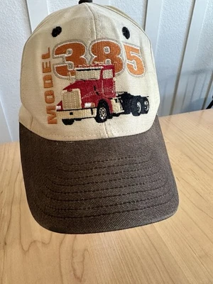 Peterbilt Model 385 trucker hat vtg Cap Adjustable Semi Class Pays USA - Image 1 of 4