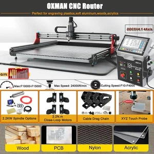 BULKMAN3D OXMAN CNC Router 4 Axis DDCSV4 Offline Control Wood Engraving Machine - Picture 1 of 12