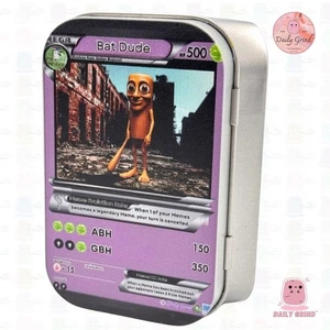 Brainrot Meme Crystal/Jewellery/Coins/Make-Up 1oz Hinge Lid Metal Box Joke Gift - Picture 1 of 8