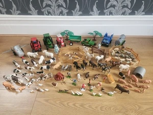 Un gran paquete de tractores de animales de granja británicos de colección remolque tanque camión de leche - Imagen 1 de 19
