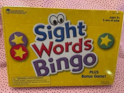 SIGHT WORDS BINGO learning Resourse , Educational Game, Homeschool, Teaching NEW - Image 1 of 2