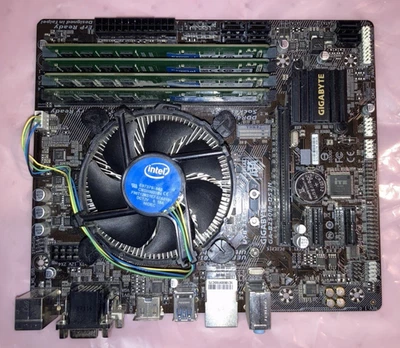Gigabyte GA-B250M-DS3H Motherboard i7-6700 CPU 16GB RAM combo - Image 1 of 4