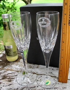 NEW Waterford Crystal Lismore Toasting Champagne Flutes AT&T Pebble Beach Boxed - Picture 1 of 20
