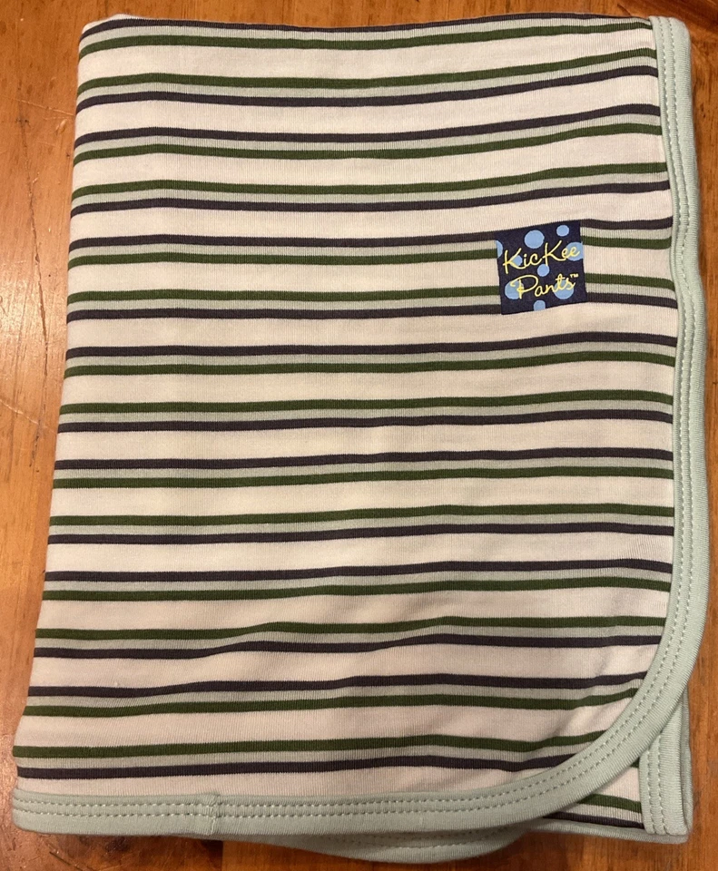 Kickee Pants Swaddling Blanket Multi Stripe Bamboo 28” X 38” Washable NWOT - Image 1 of 1