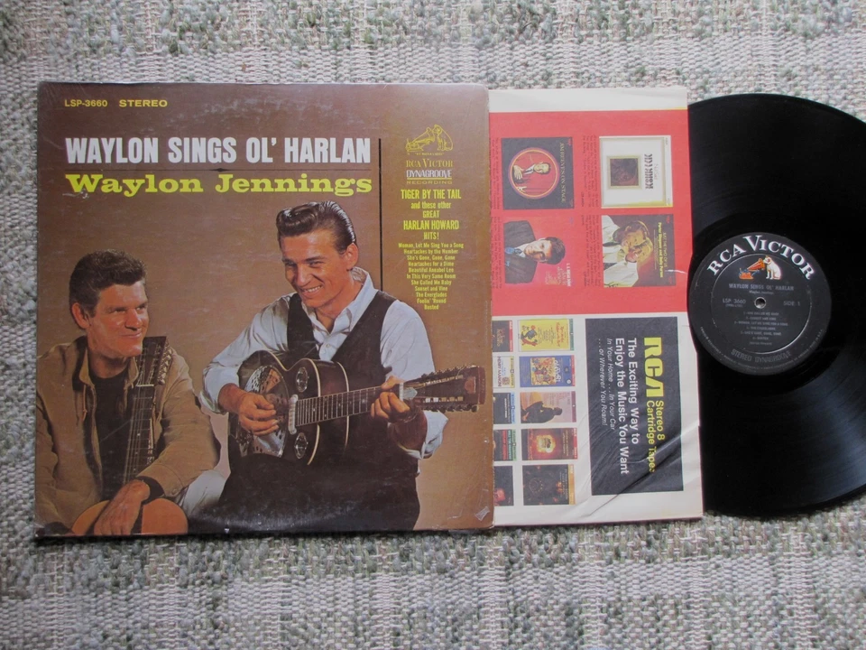 WAYLON JENNINGS *Waylon Sings Ol' Harlan* 1967 VG++ Vinyl RCA Victor Stereo LP - Image 1 of 1