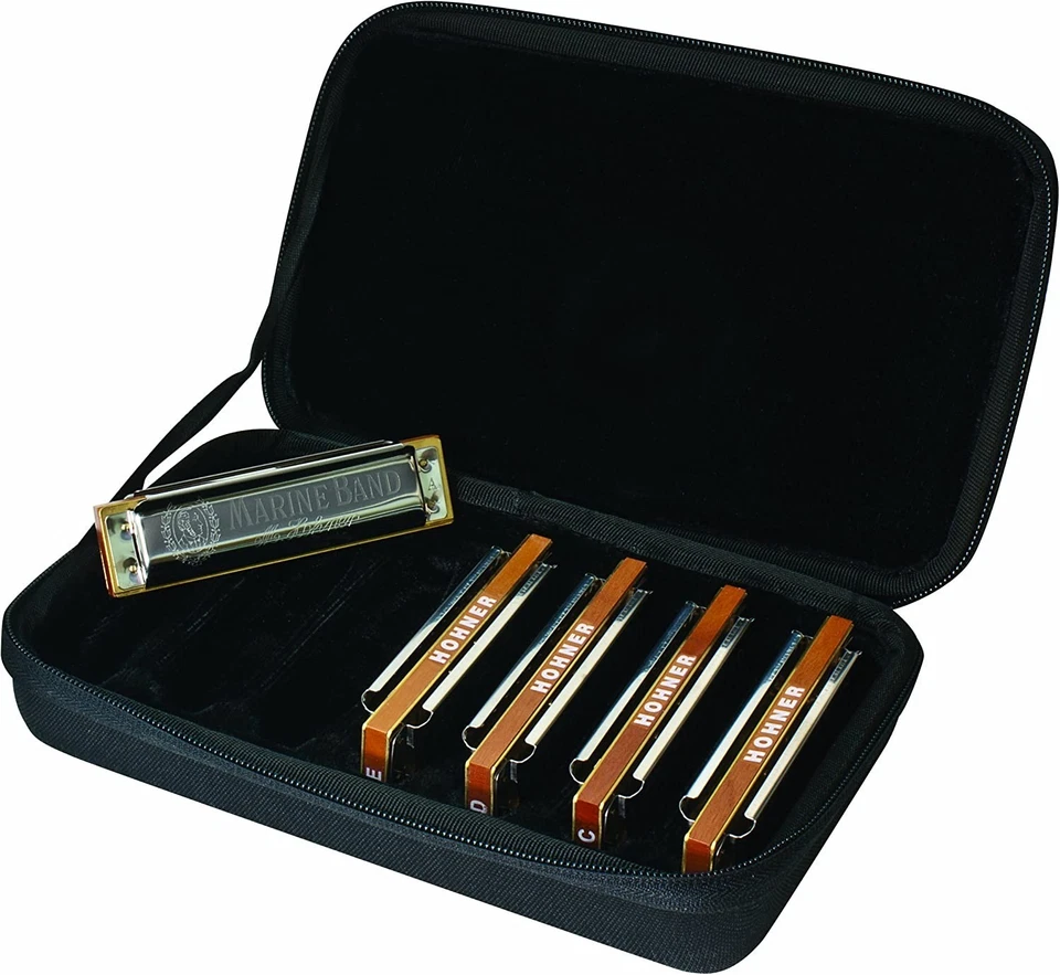 Hohner Marine Band 1896 classic set of 5 with case - Free Us Shipping - Image 1 of 1