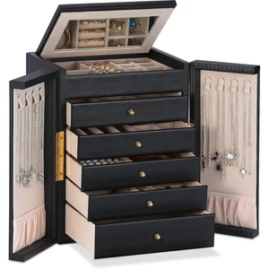 Large Jewelry Organizer Box with 5 Drawers, Jewelry Box for Women, 6-Tier Jew... - Picture 1 of 7