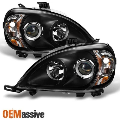 Fit Black 1998-2001 Mercedes Benz W163 ML320 ML430 Projector Headlights Lamps - Image 1 of 4