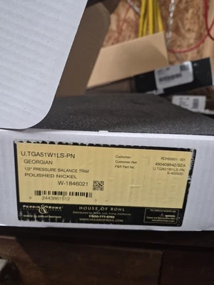 Ajuste de válvula balanceada a presión de la era georgiana Perrin & Rowe - níquel pulido  Foto 1 de 3