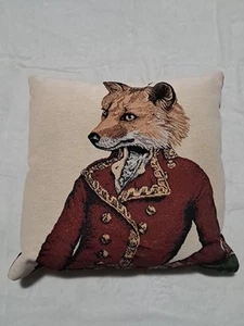 Hines Of Oxford Master Fernando Fox Tapestry Pillow 18" - Picture 1 of 8