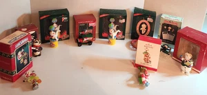 Vintage Variety Lot 9 Christmas Tree Collectable Ornaments with original boxes - Picture 1 of 10