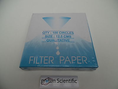 125mm Filter Paper 12.5cm Qualitative & General Purpose Laboratory Filter Paper  • 7.65£