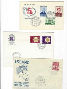 H143 Islandia FDC primer día cubiertas 1960 1961 - Imagen 1 de 1