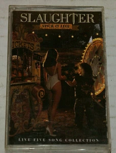 Slaughter Stick It Live Vintage 1990 Glam Metal Cassette Tape Out Of Production - Picture 1 of 6