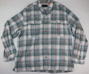 ORVIS Button-up Fishing Shirt Mens XXL Plaid Outdoors Long Sleeve Roll Tab - Picture 1 of 13