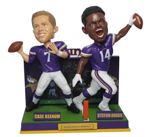 Minneapolis Miracle Case Keenum to Stefon Diggs Minnesota Vikings Bobblehead NFL Cover