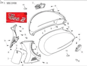 SFM / Sachs Sitzbankverkleidung vorne weiss P408400000170011 SFM BEE 125 ab 2... - Picture 1 of 1