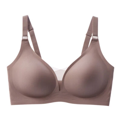 Sujetador inalámbrico push up soporte cobertura completa cómodo sujetador malla acolchado sujetador Foto 1 de 4