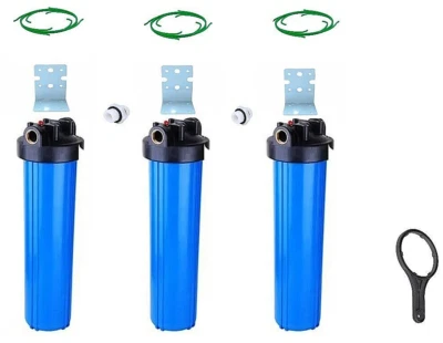 3x Big Blue Sediment Aktivkohle Antikalk Wasserfilter Brunnen-Pumpe-Pool-20" - Bild 1 von 4