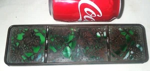 ANTIQUE TIFFANY STUDIOS # 1004 BRONZE GREEN FAVRILE GLASS PEN TRAY HOLDER L.C.T. - Picture 1 of 11