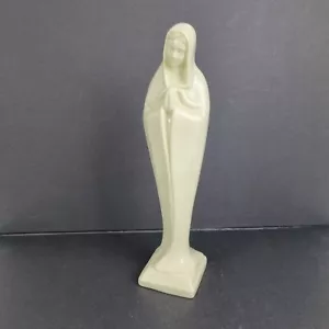 Vintage Keramik Porzellan weiße Figur Jungfrau Maria Madonna betend unbeschriftet 8 Zoll - Bild 1 von 10