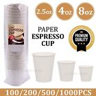 2.5oz 4oz 8oz 70ml 250ml Small Disposable White Paper Espresso Coffee Cups Party