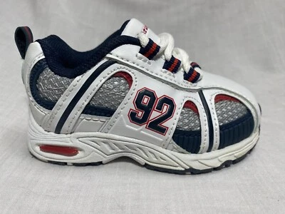 Zapatillas con cordones GARANIMALS blancas, grises y rojas para bebé/niño pequeño talla 3 Foto 1 de 4