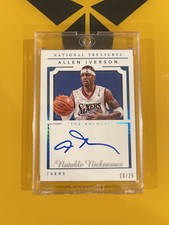 2015-16 National Treasures Allen Iverson Auto Notable Nicknames /25 The Answer