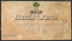 BIGLIETTO STADIO TICKET PARIGI: LAZIO INTER - FINALE COPPA UEFA 1997/1998 - Foto 1 di 1
